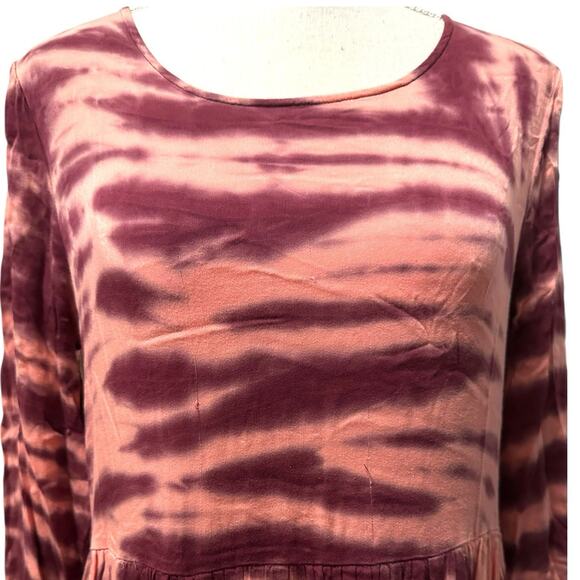 Anthropologie Dolan Eliska Pink Rose Tie Dye Maxi Dress Women’s XS Boho Artsy - Picture 4 of 9